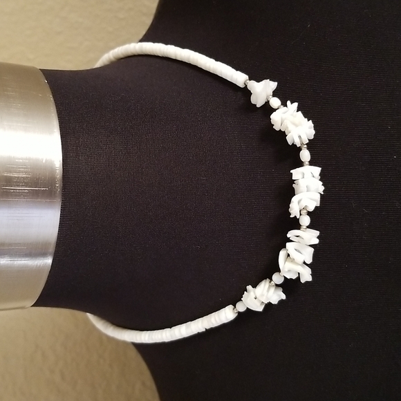 Jewelry | Vintage Puka Shell White Gold Bead Necklace | Poshmark